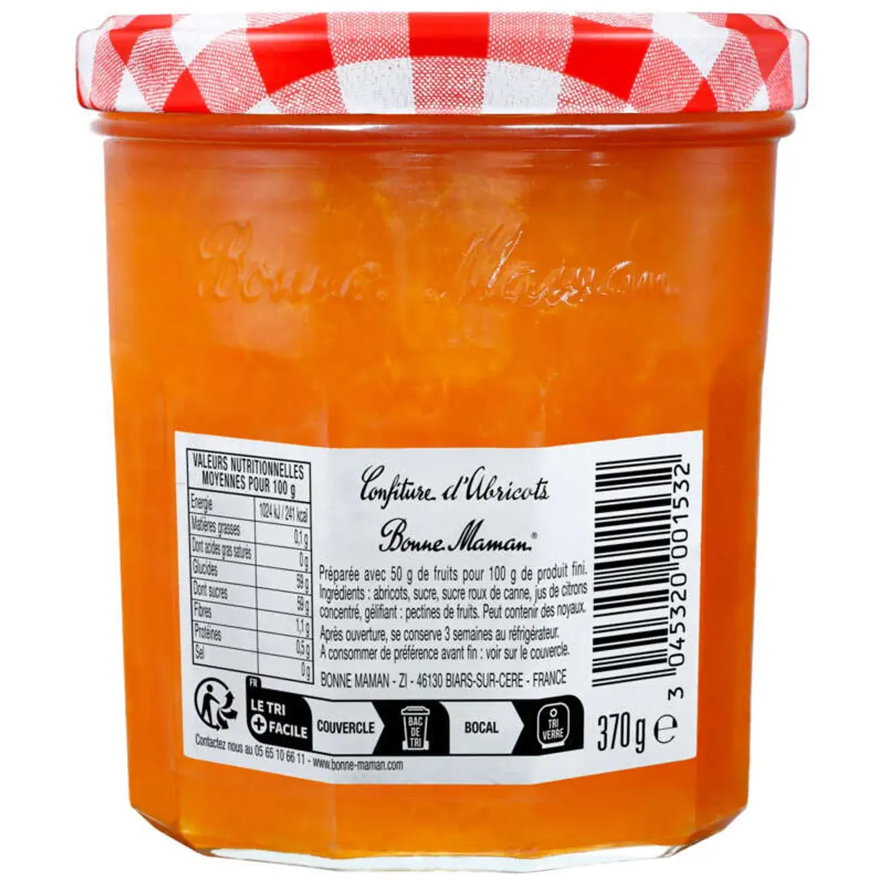 Pot de confiture de abricots Bonne Maman® 370 g