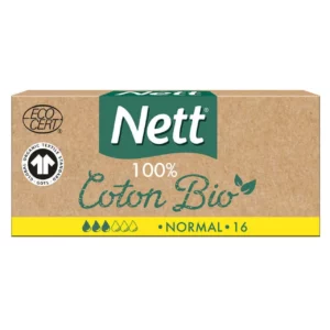 Nett Tampons sans applicateur normal bio 100 % coton x16