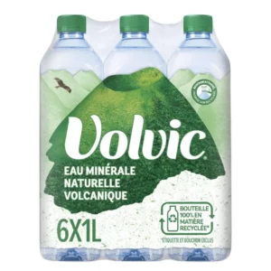 Pack de 6 bouteilles de Volvic® eau minérale naturelle 1 L